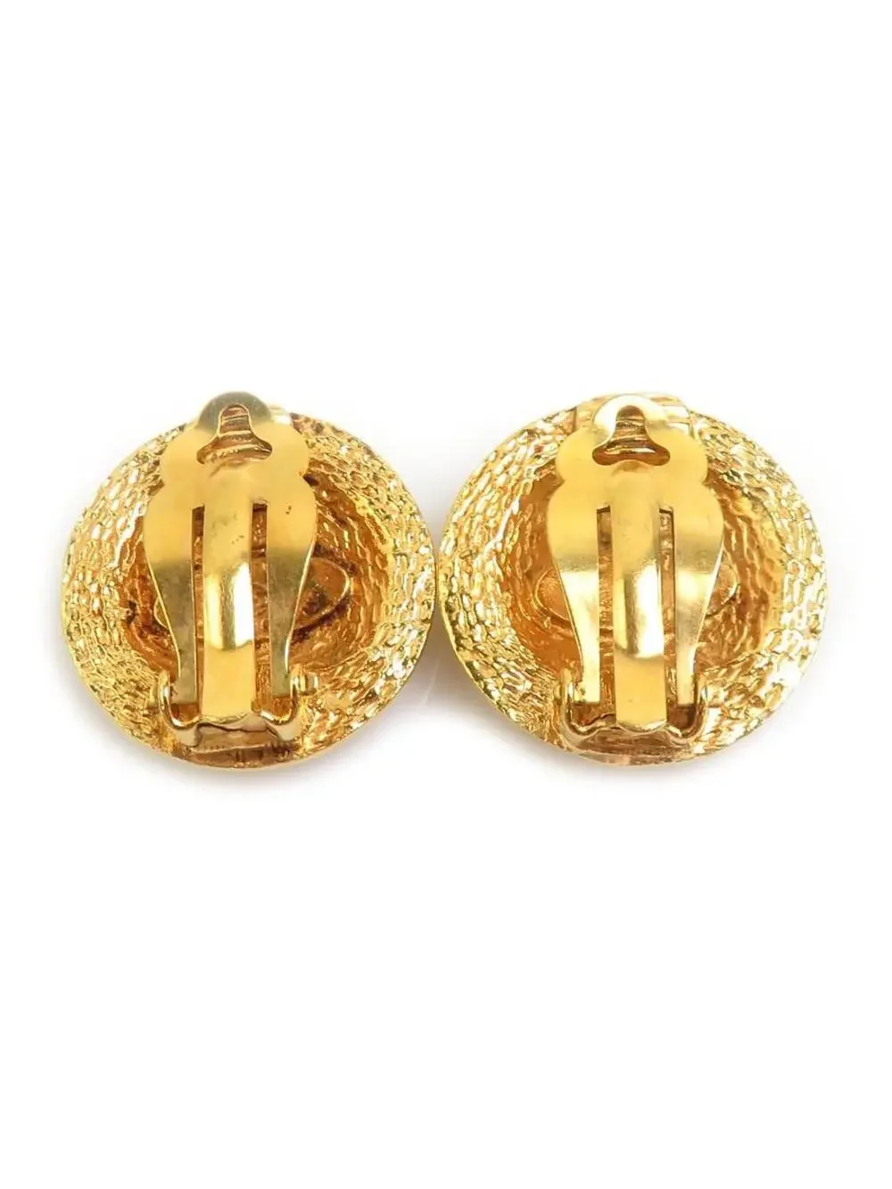 Auth Chanel Cc Logo Earrings Gold Metal #323729C30B